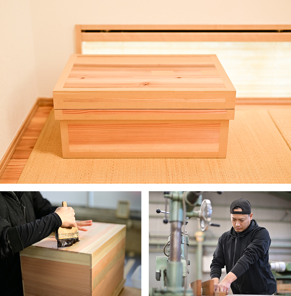 天竜杉の茶箱・木工品製作